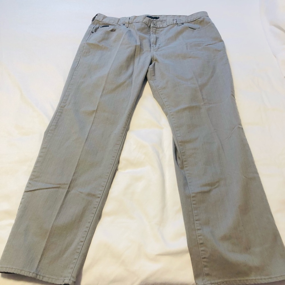 Mens 40/32 Calvin Klein Grey Textured Straight Leg Chinos Jeans Pants NWOT - Picture 8 of 15